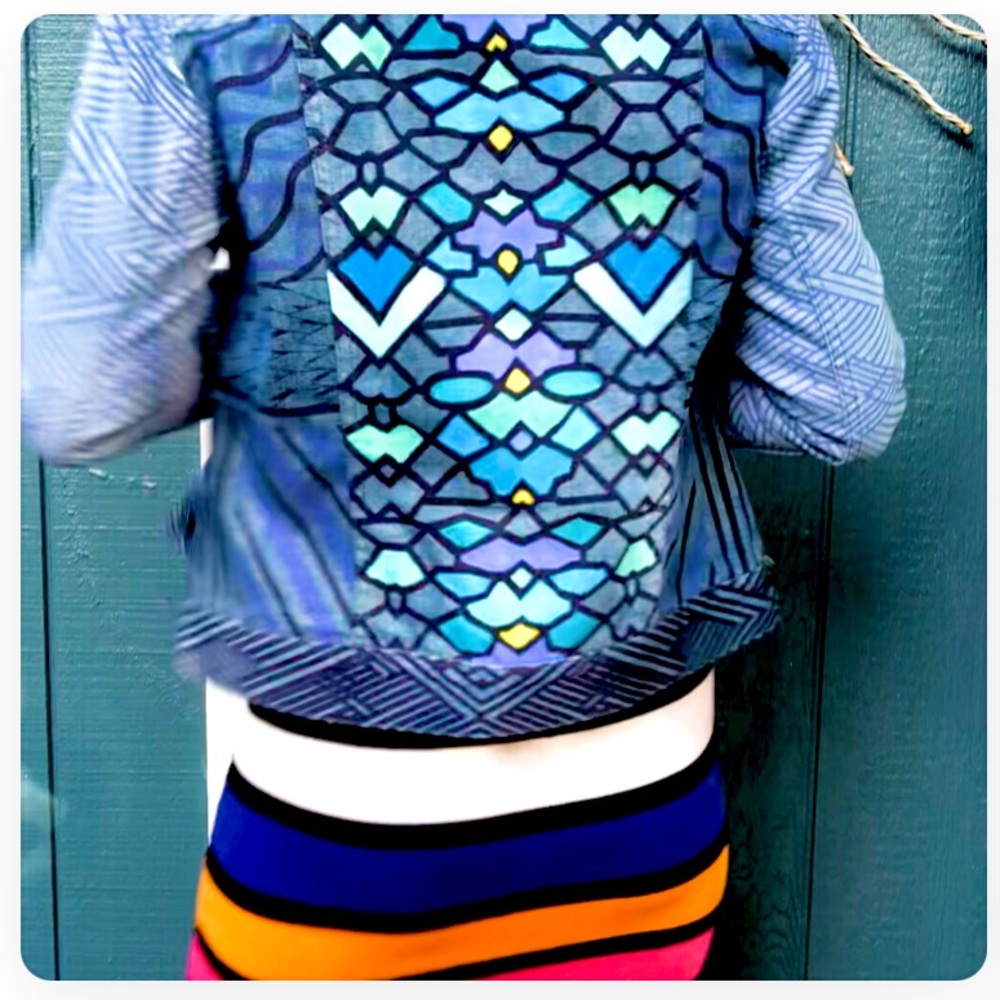 Water is Life Handpainted Denim Jacket